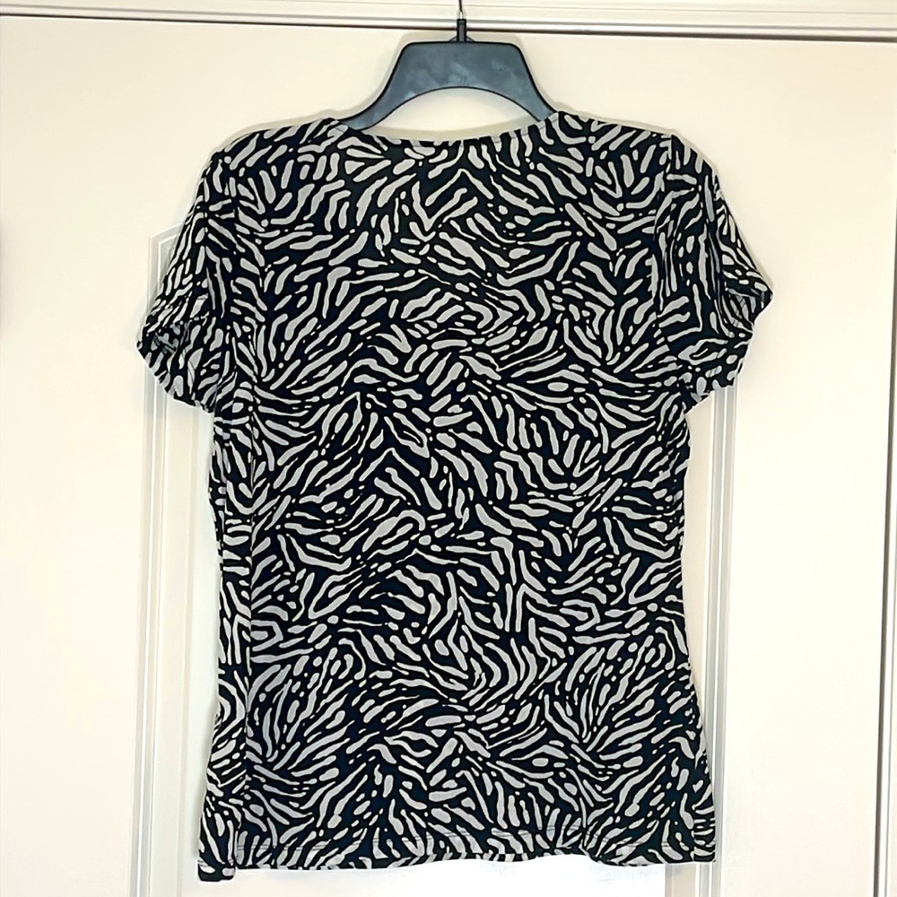 Merona Black & White Sheer Top Size XL - Picture 2 of 4